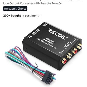 Black 4-Channel Adjustable Line Output Converter